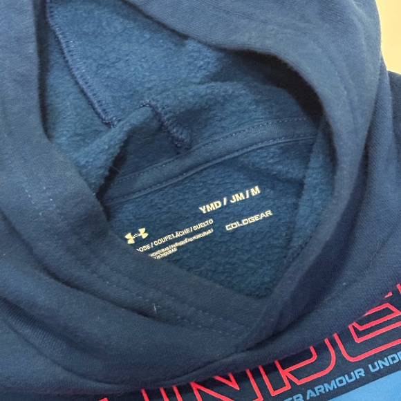 Under Armour Navy Hoodie with Red Logo - Picture 4 of 4